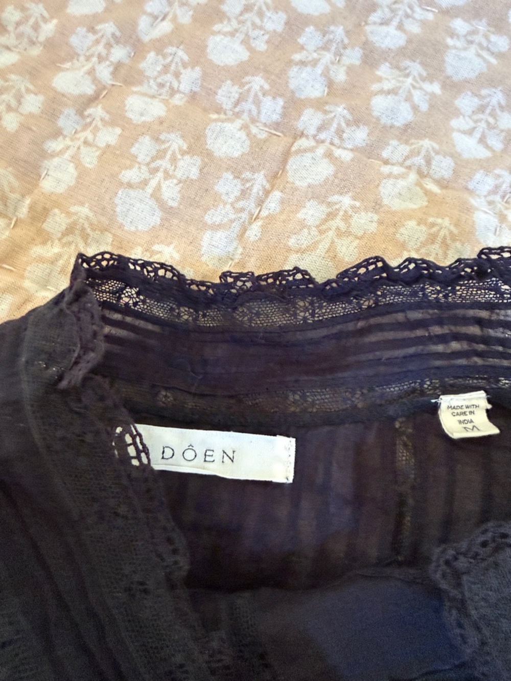 Doen Albertine Top, sz M, Black, Rare! - Picture 7 of 10